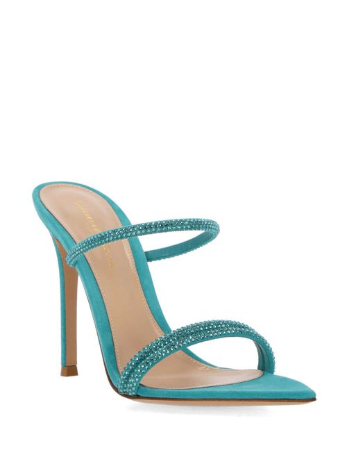 Sandalo in pelle turchese Gianvito Rossi | G1609015RICCAMHYDRA